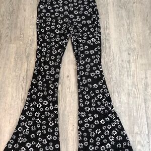 Flower Print Flared Leggings